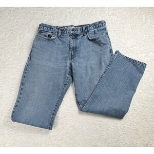 Eddie Bauer Mens Straight Leg Jeans 36x30 Medium Wash Blue Denim